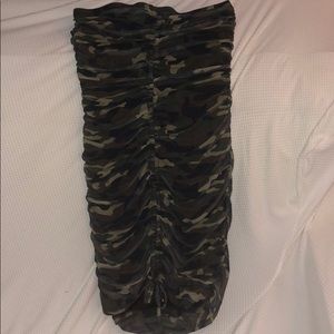 Mesh camo tube dress